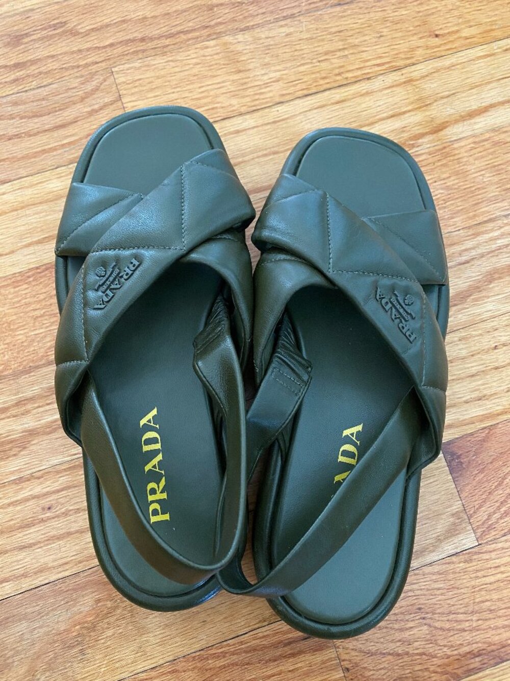 Prada Leather Slingback Sandals - Picture 1 of 5